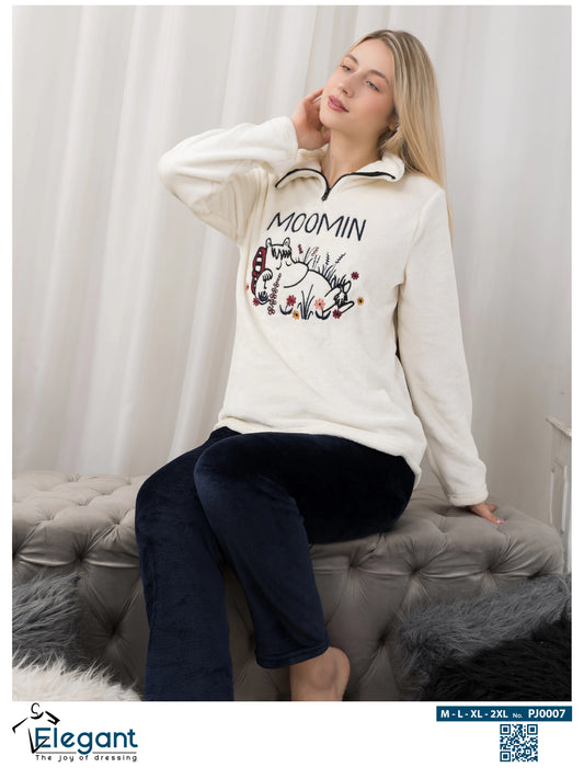 Polar PJ سحاب بياقة أوف وايت - Moo