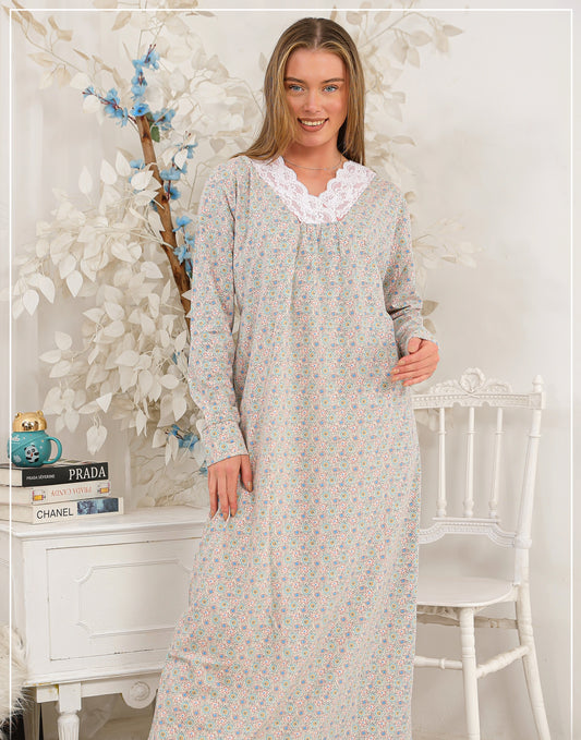 BIG SIZE Maxi Galabeya Long Sleeves multicolor Turquoise V Neck