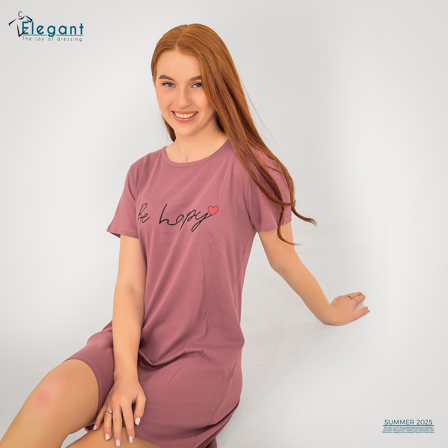 Nightshirt cotton Cashmere - Be Happy