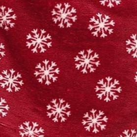 Nightshirt with Footwear - Snowflake Maroon