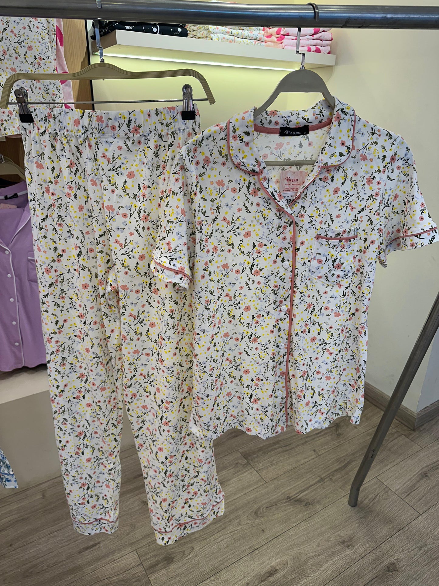 Classic PJ Pants Cotton Wide Leg Printed - Spring Flori