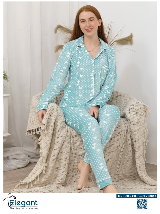 Velvet Classic - Dotty Hearts Aqua