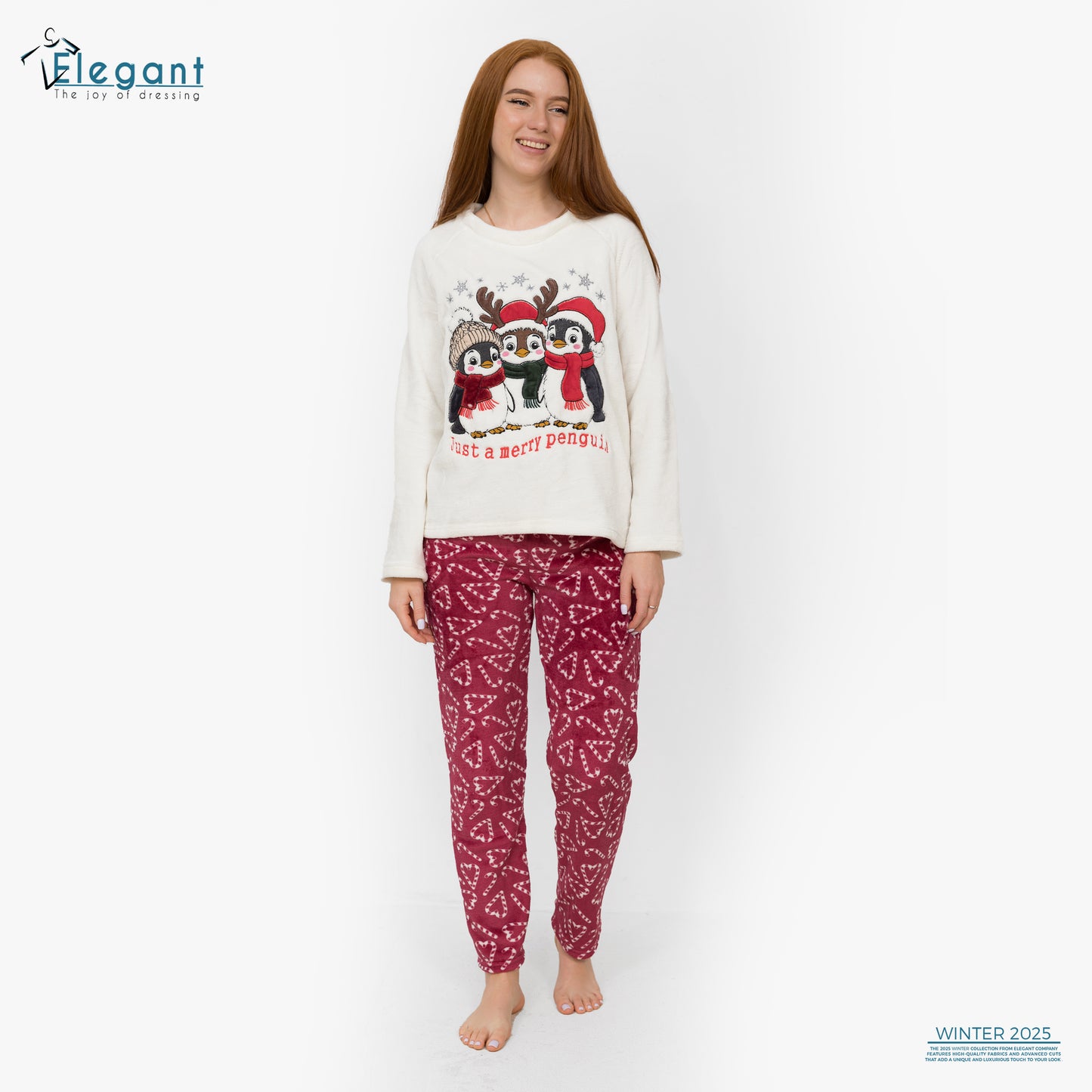 Polar PJ Offwhite - Merry Penguin