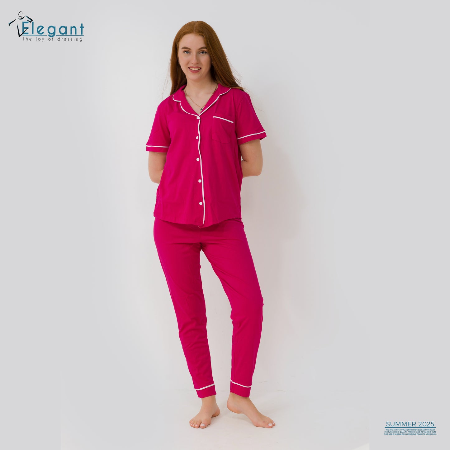 Classic PJ Pants Cotton - Plain Fushia