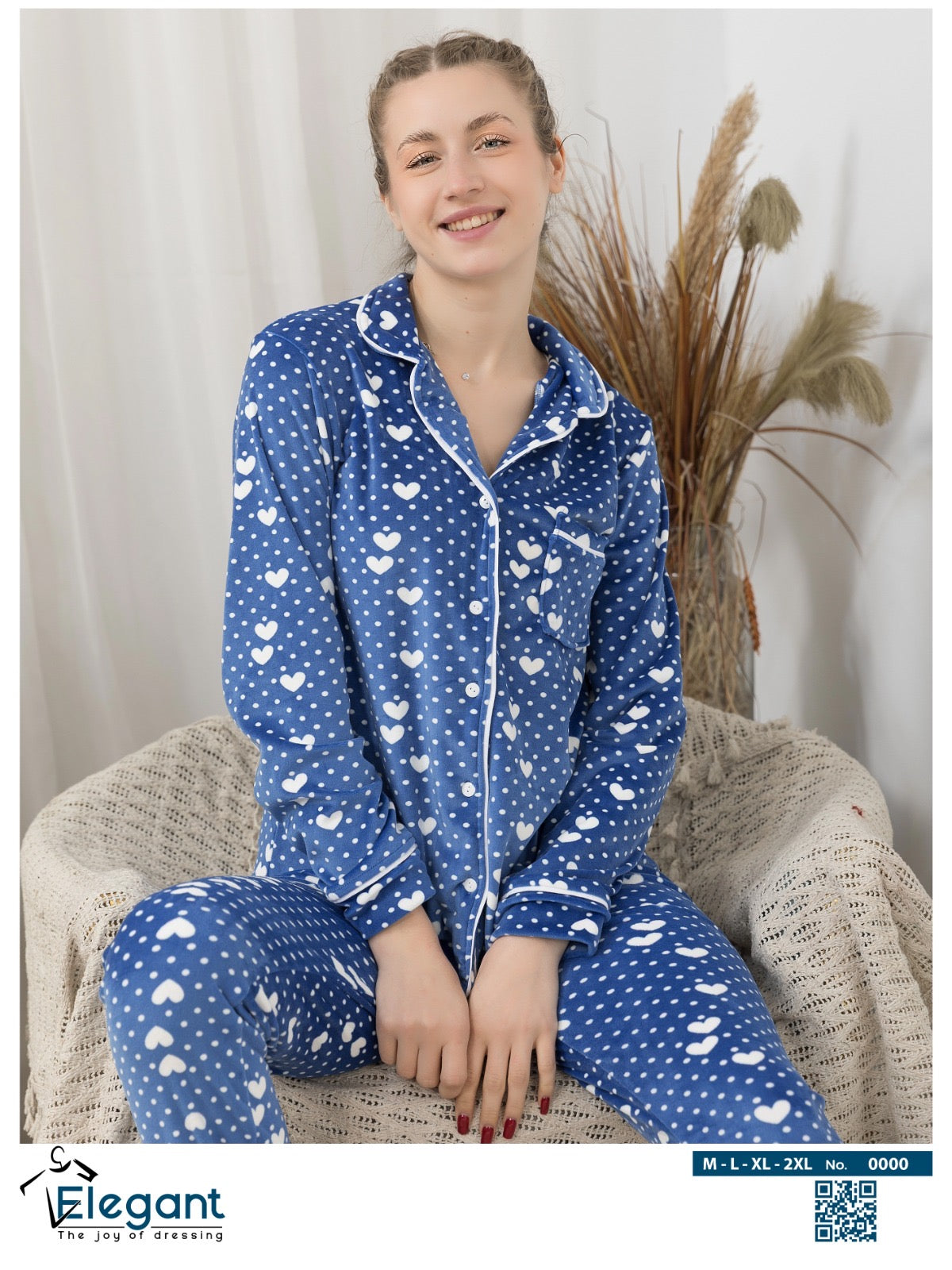 Velvet Classic - Dotty Hearts Blue