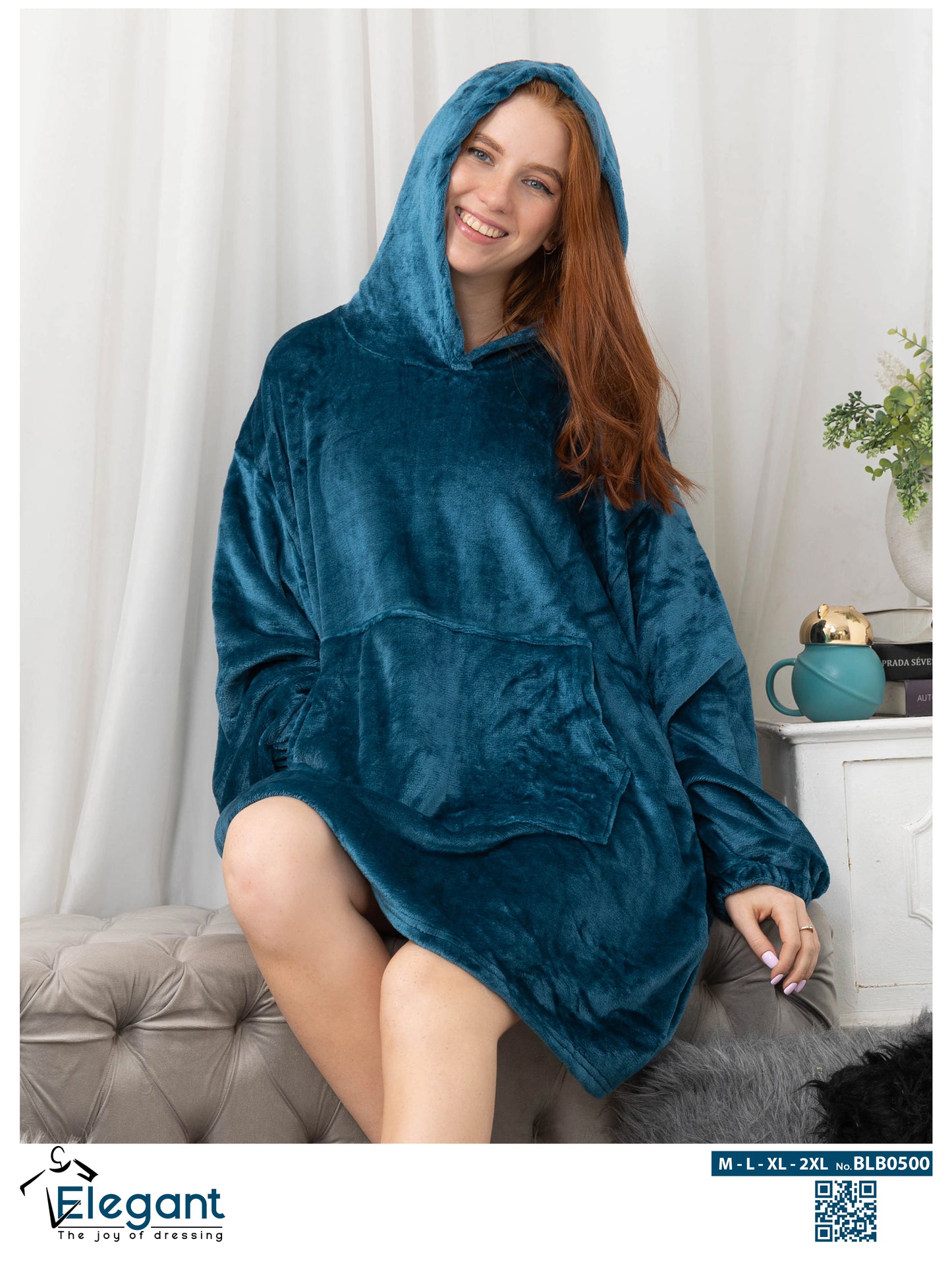 Blanket Hoodie - indigo