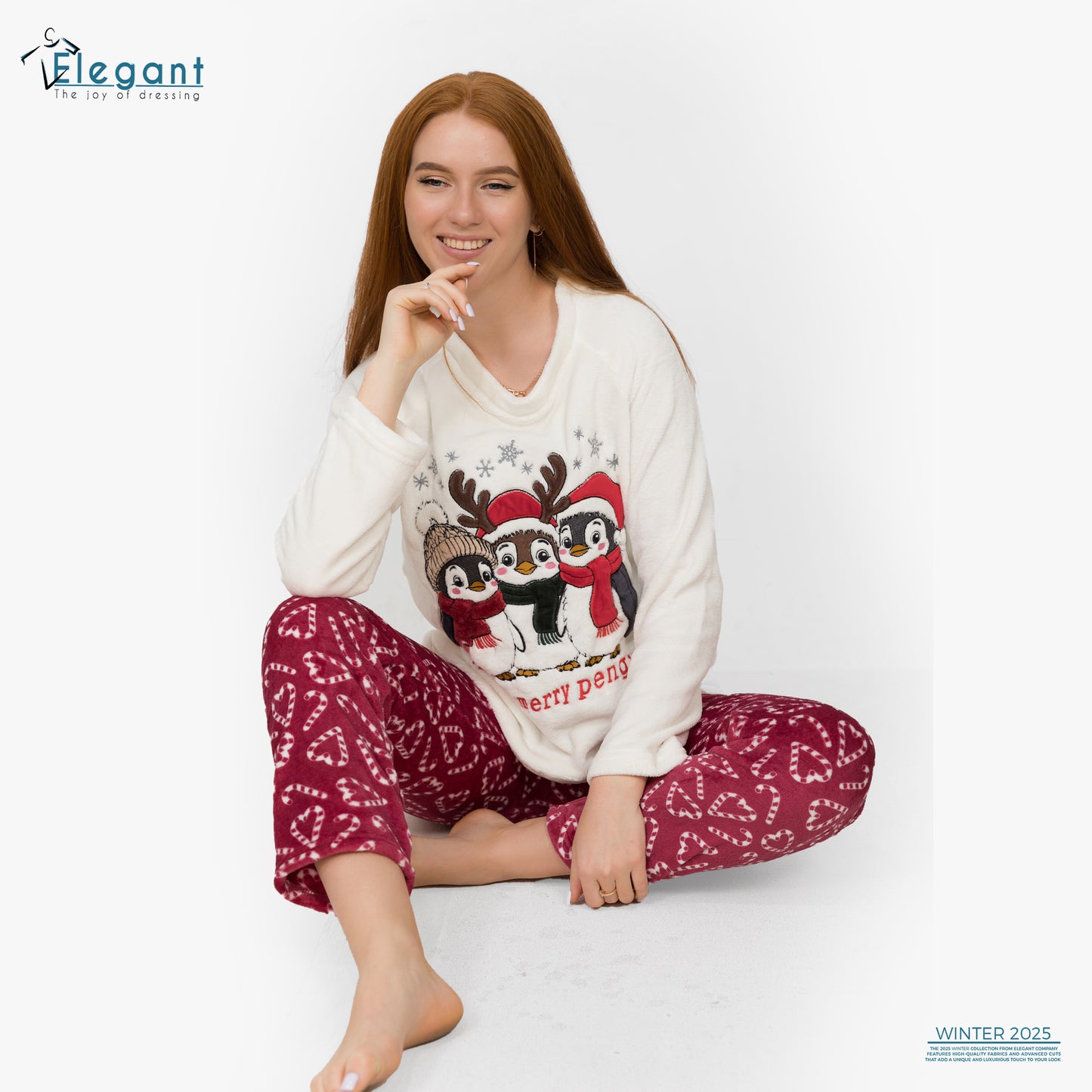 Polar PJ Offwhite - Merry Penguin
