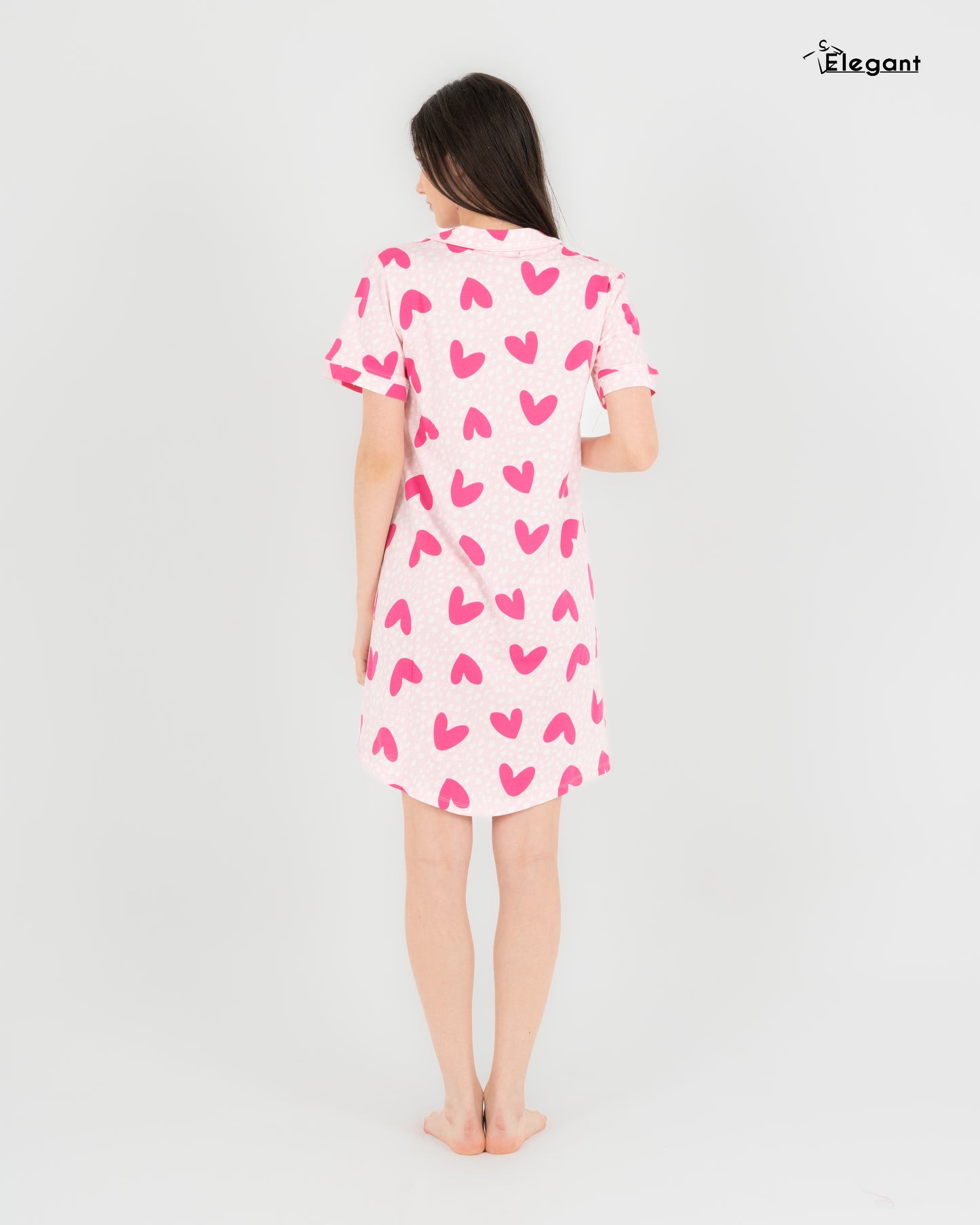 Classic Nightshirt Cotton - Patterned Candy Hearts