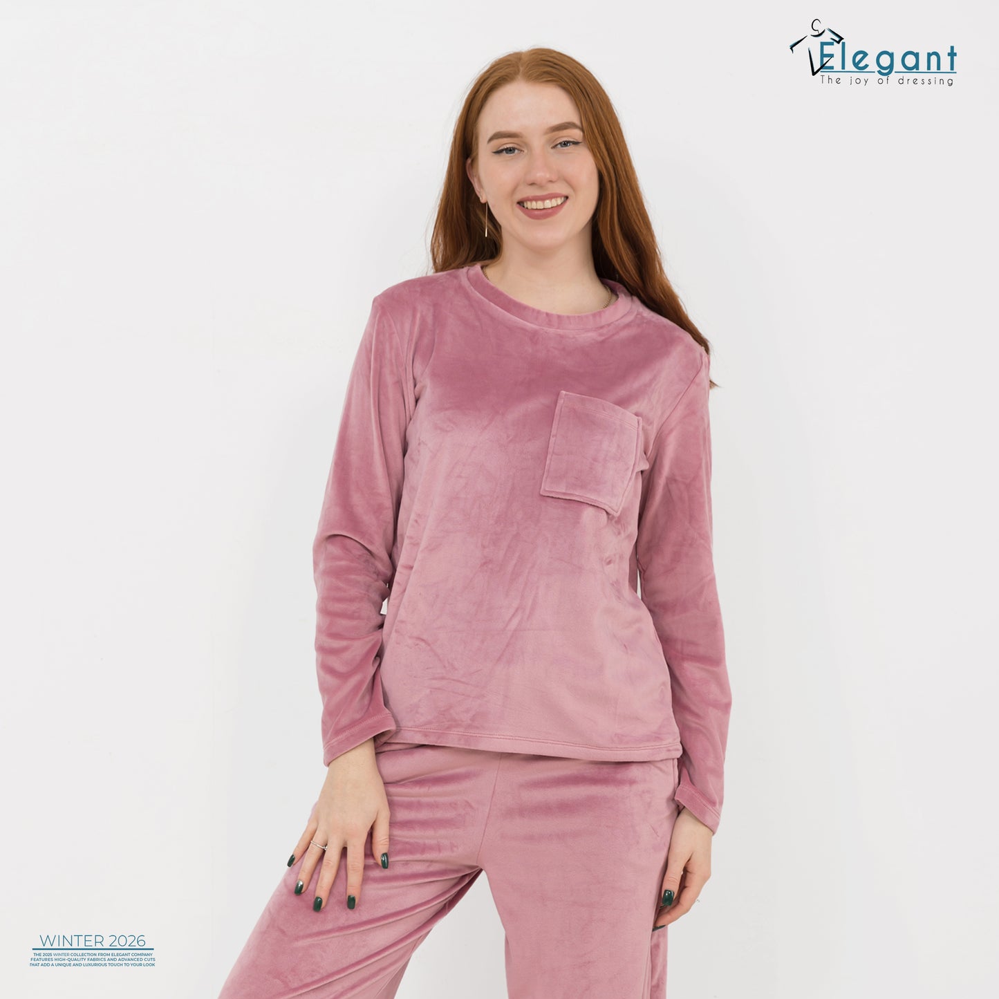 Velvet Pockets Pj Wide Leg - Cashmere