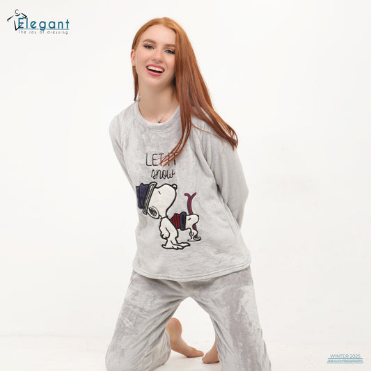 Polar PJ Grey - Snoopy Let it Snow