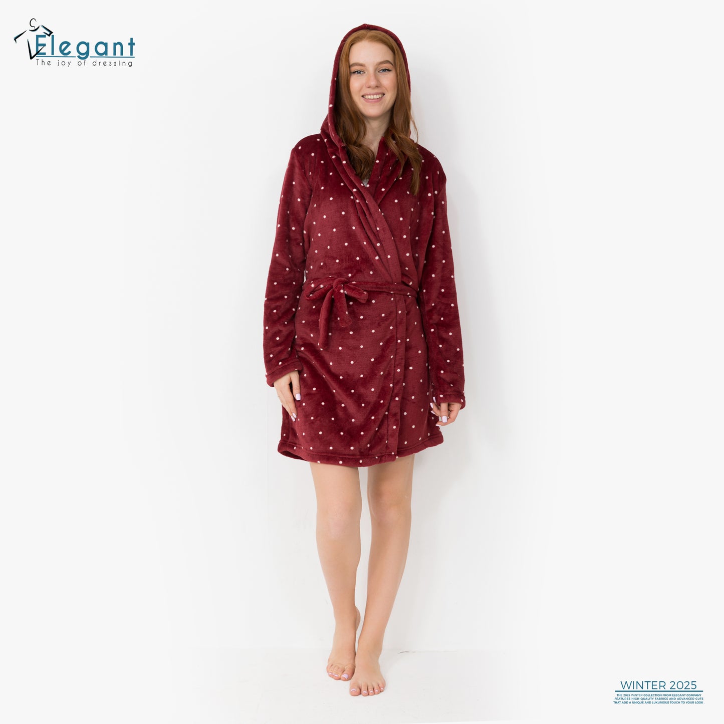 Polar Mini Robe - Maroon Pearl