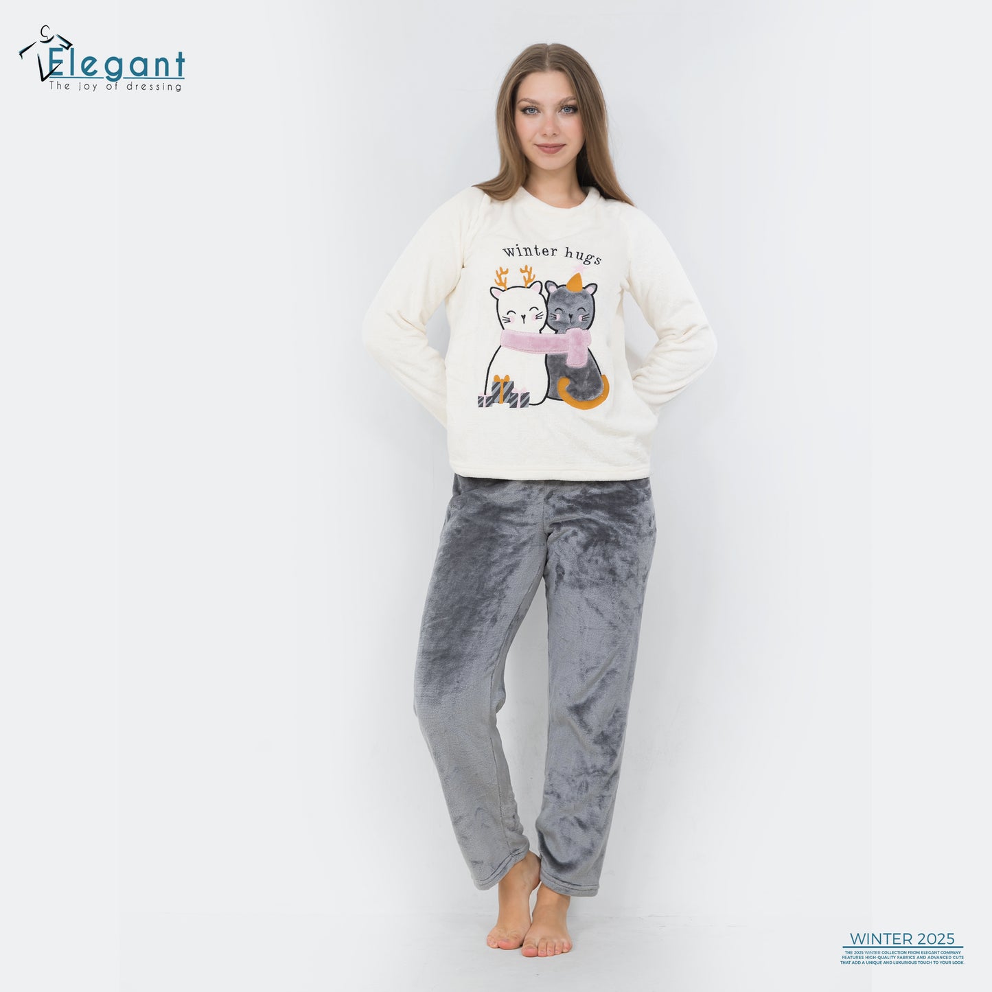 Polar PJ Offwhite/Grey - Winter Hugs