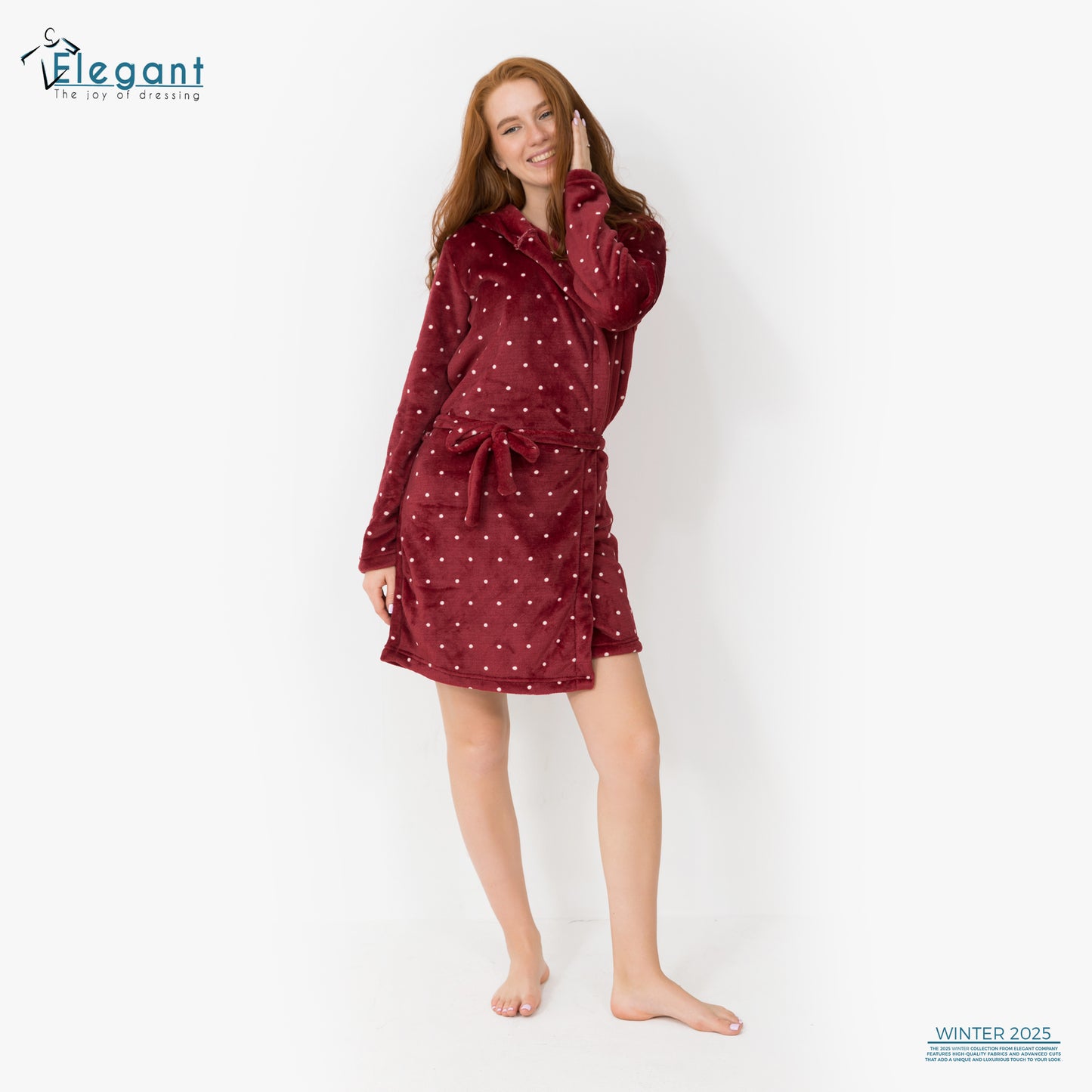 Polar Mini Robe - Maroon Pearl