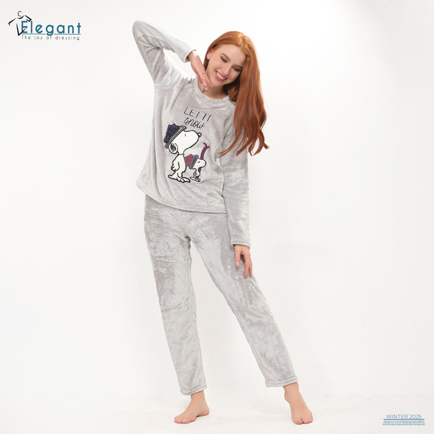 Polar PJ Grey - Snoopy Let it Snow