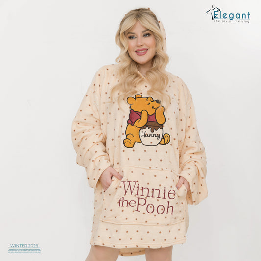 Blanket Hoodie - Brownie dots - Winnie The Pooh