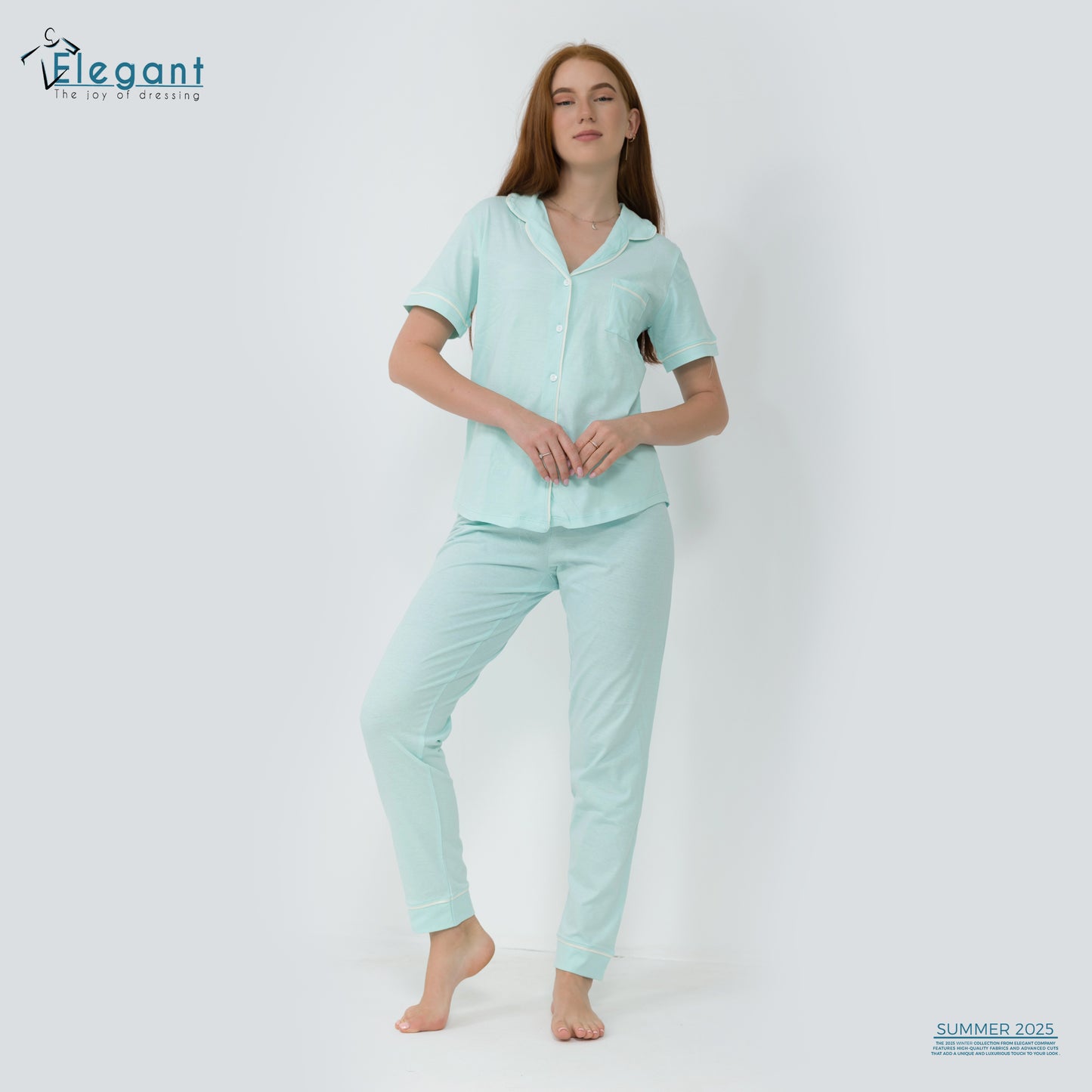 Classic PJ Pants Cotton Plain - Mint