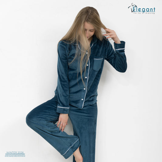 Velvet Classic Pj Wide Leg - Petroleum