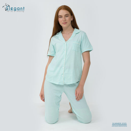 Classic PJ Pants Cotton Plain - Mint