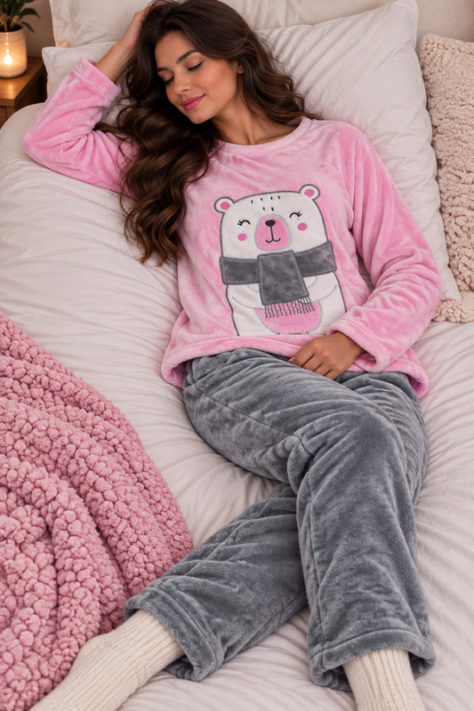 Polar PJ Rose/Grey - Cute Teddy Bear