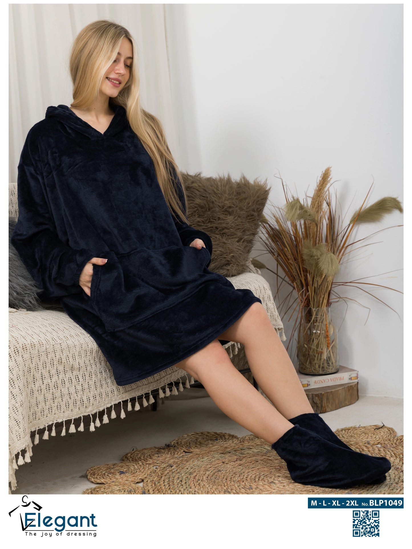 Blanket Hoodie - Navy