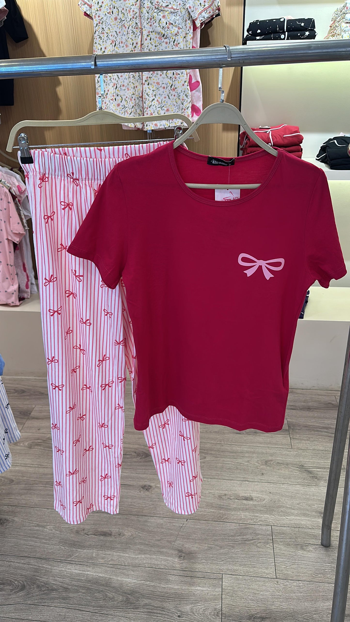 PJs Pants Cotton - My Fushia Bow
