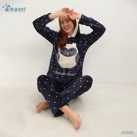 Polar PJ Navy Owl with Hoodie