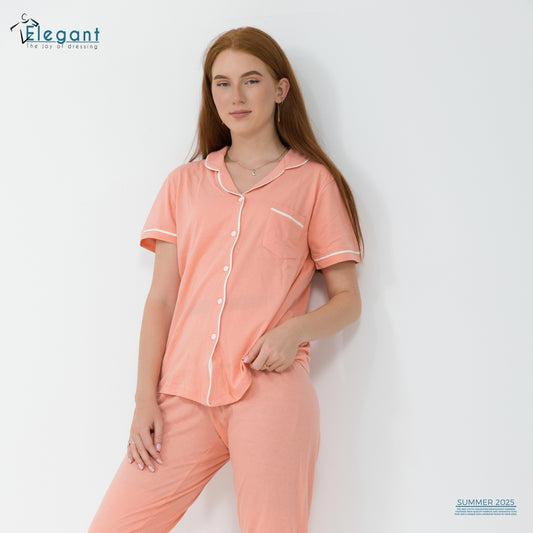 Classic PJ Pants Cotton - Plain Coral