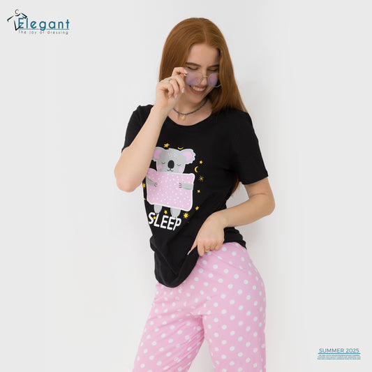 PJs Pants Cotton - Black - Koala Sleep