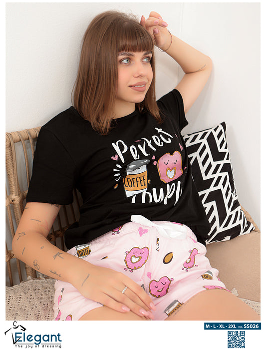 PJ short Cotton Black - Perfect Couple