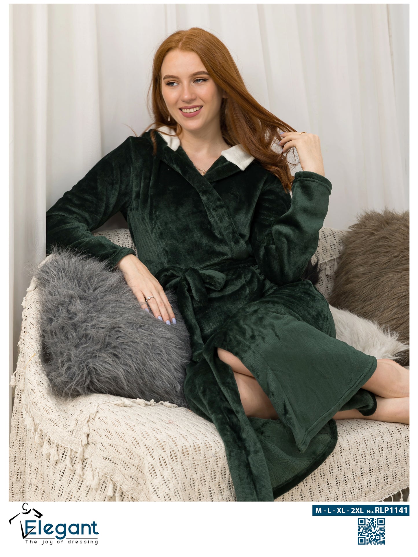 Polar Long Robe - Emerald Green