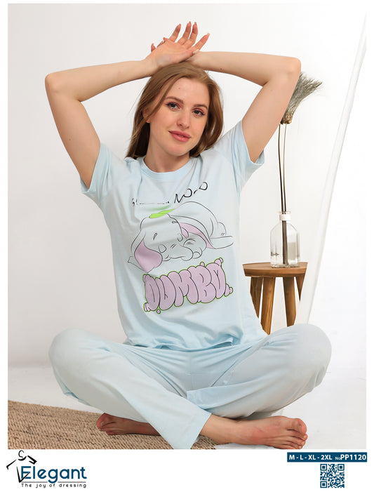 PJ Pants cotton baby blue - Sleepy Mood
