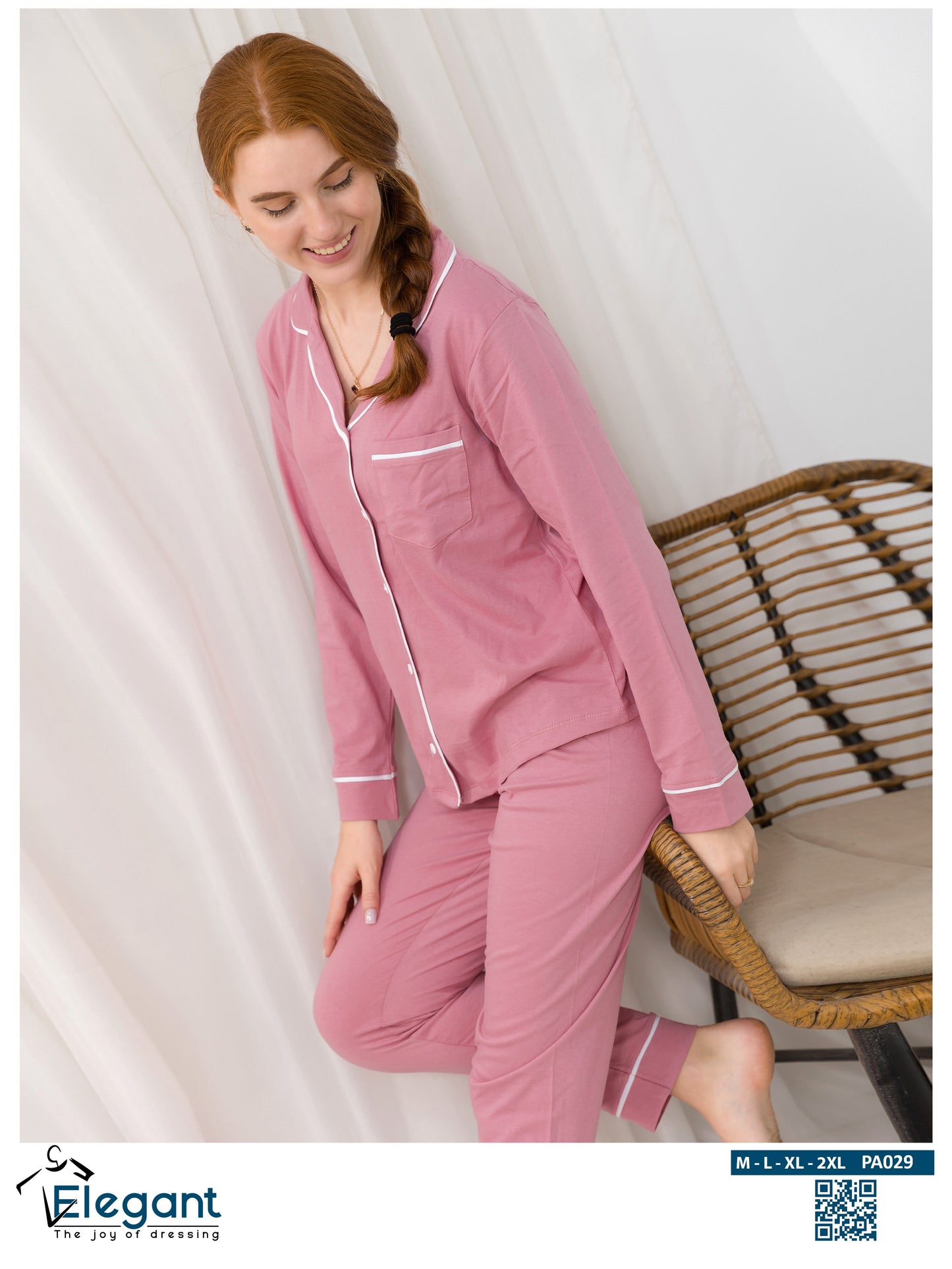 Cotton Long sleeves Classic PJ Pants - Cashmere