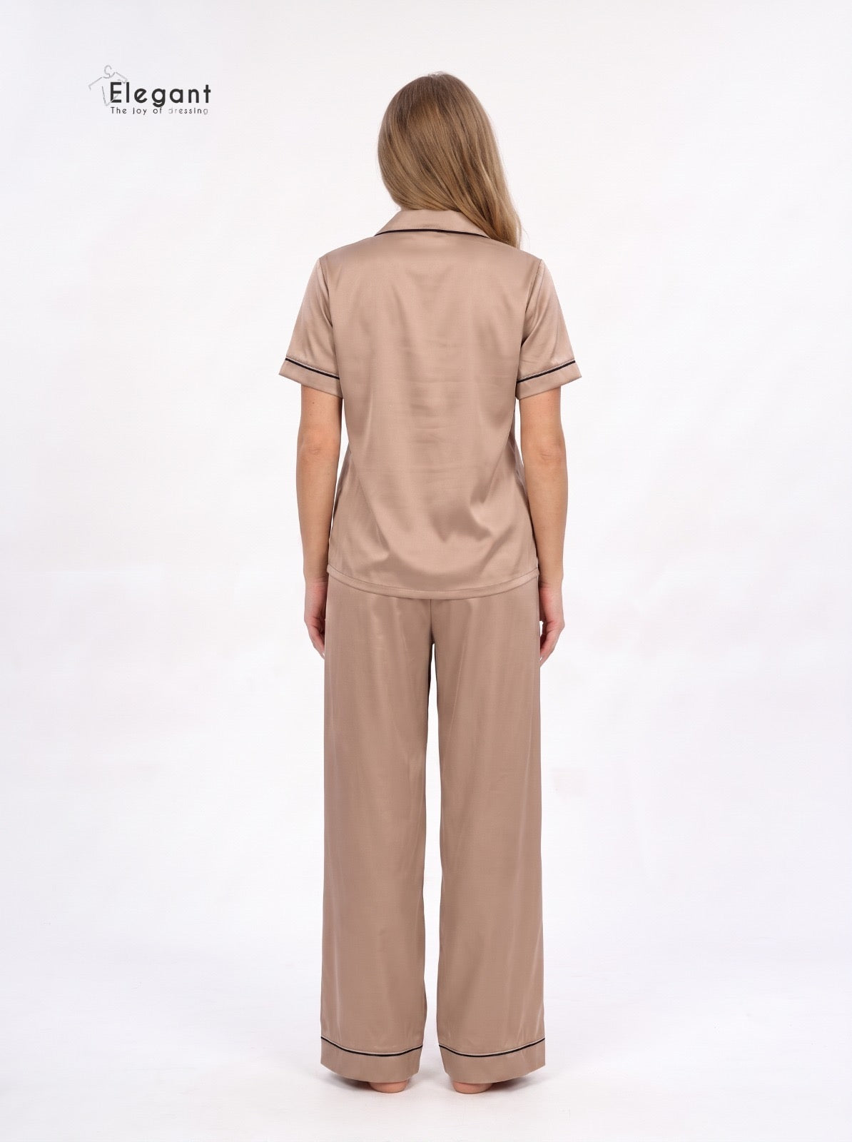 Satin Classic PJ Pants - Beige