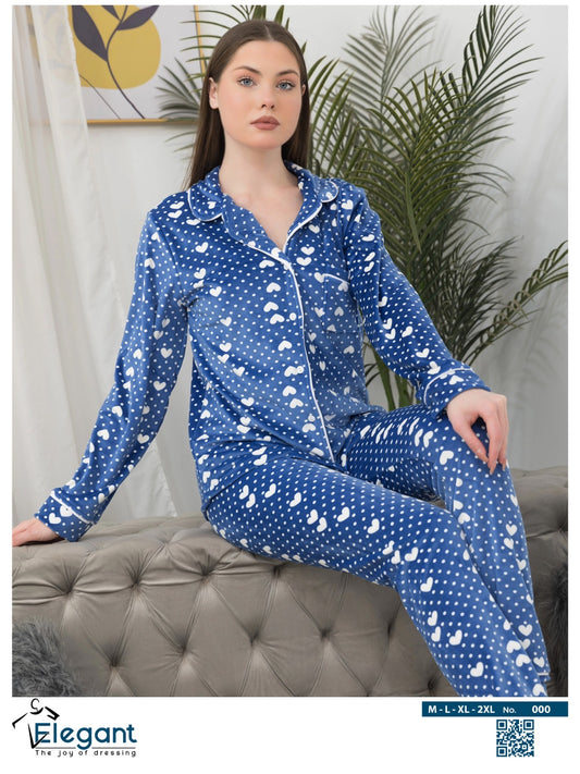Velvet Classic - Dotty Hearts Blue