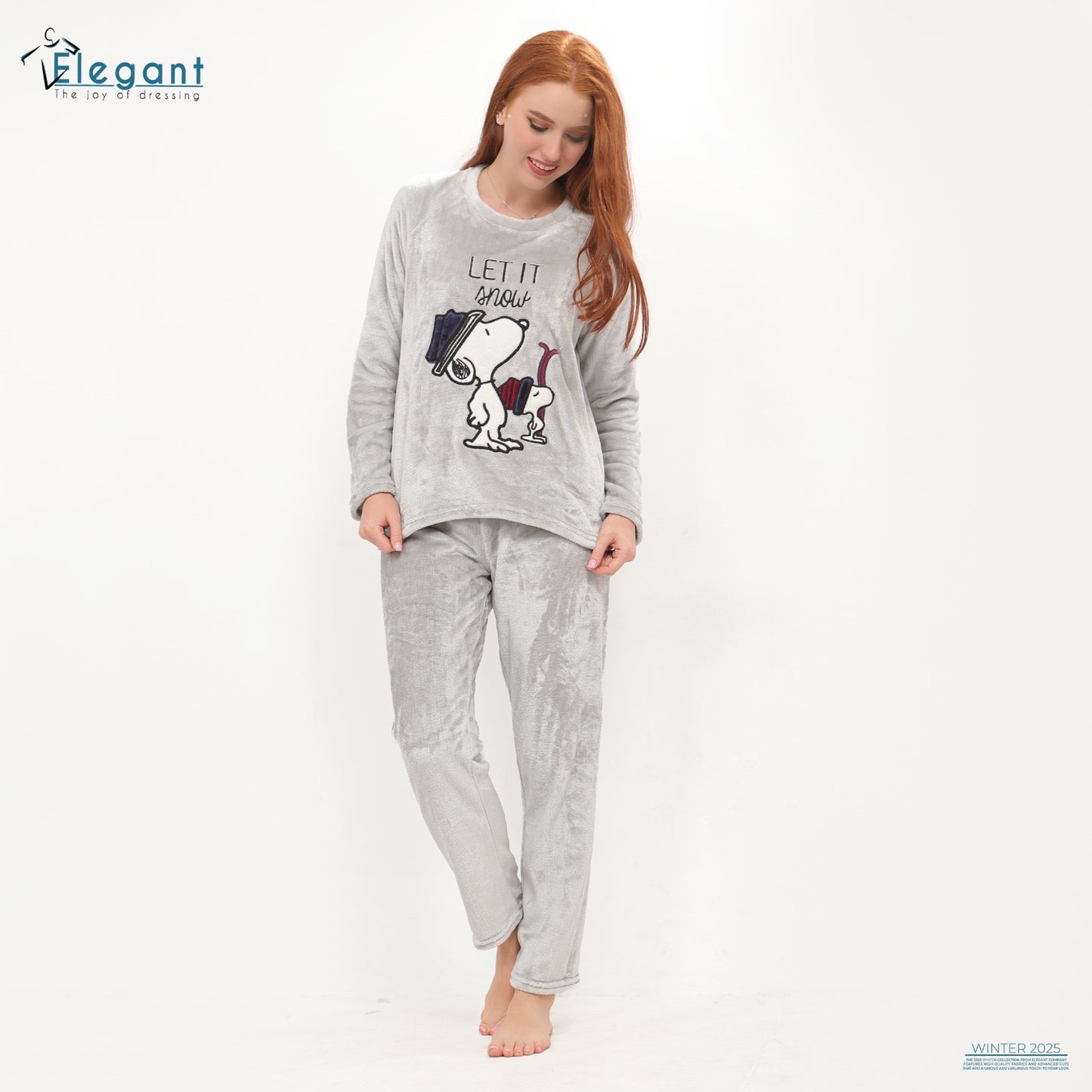 Polar PJ Grey - Snoopy Let it Snow