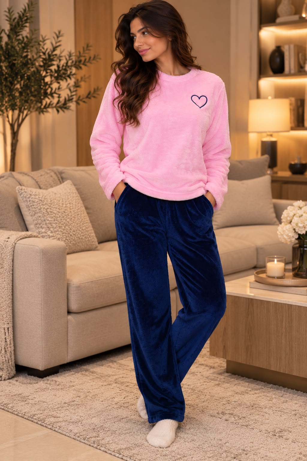 Polar PJ Rose/Navy - Simple Heart