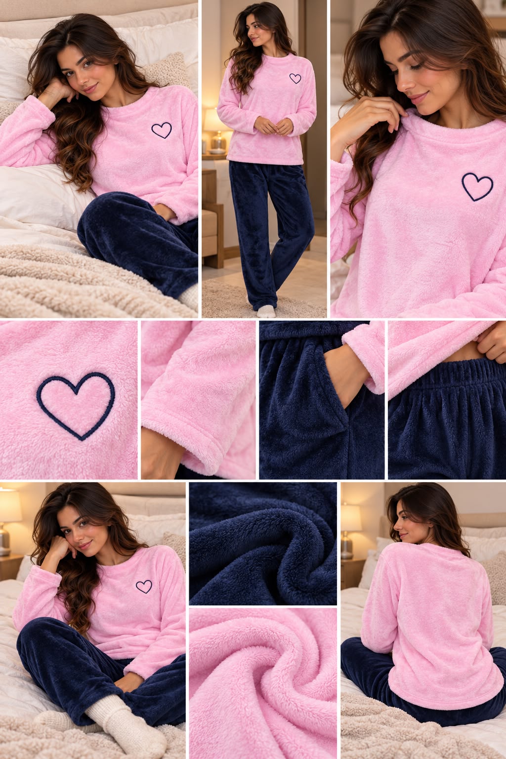 Polar PJ Rose/Navy - Simple Heart