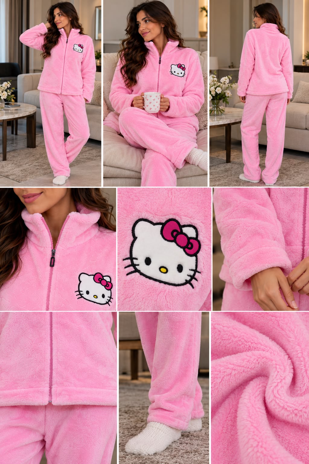 Polar PJ Zipper High Collar - Rose Kitty