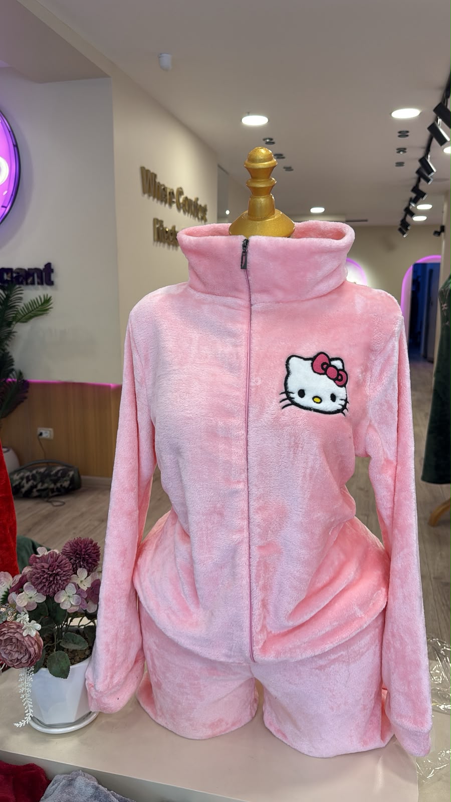 Polar PJ Zipper High Collar - Rose Kitty