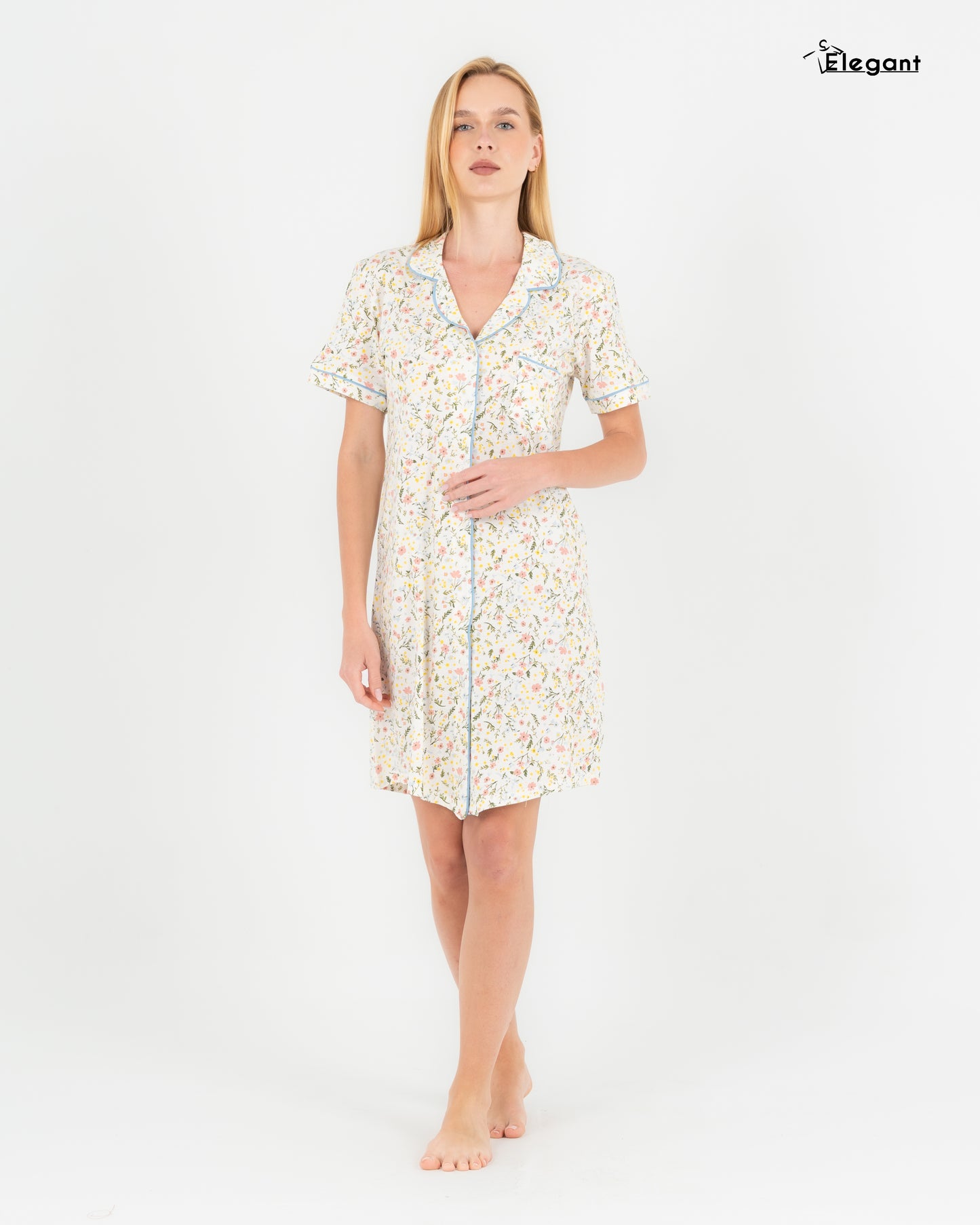 Classic Nightshirt Cotton - Patterned Spring Flori