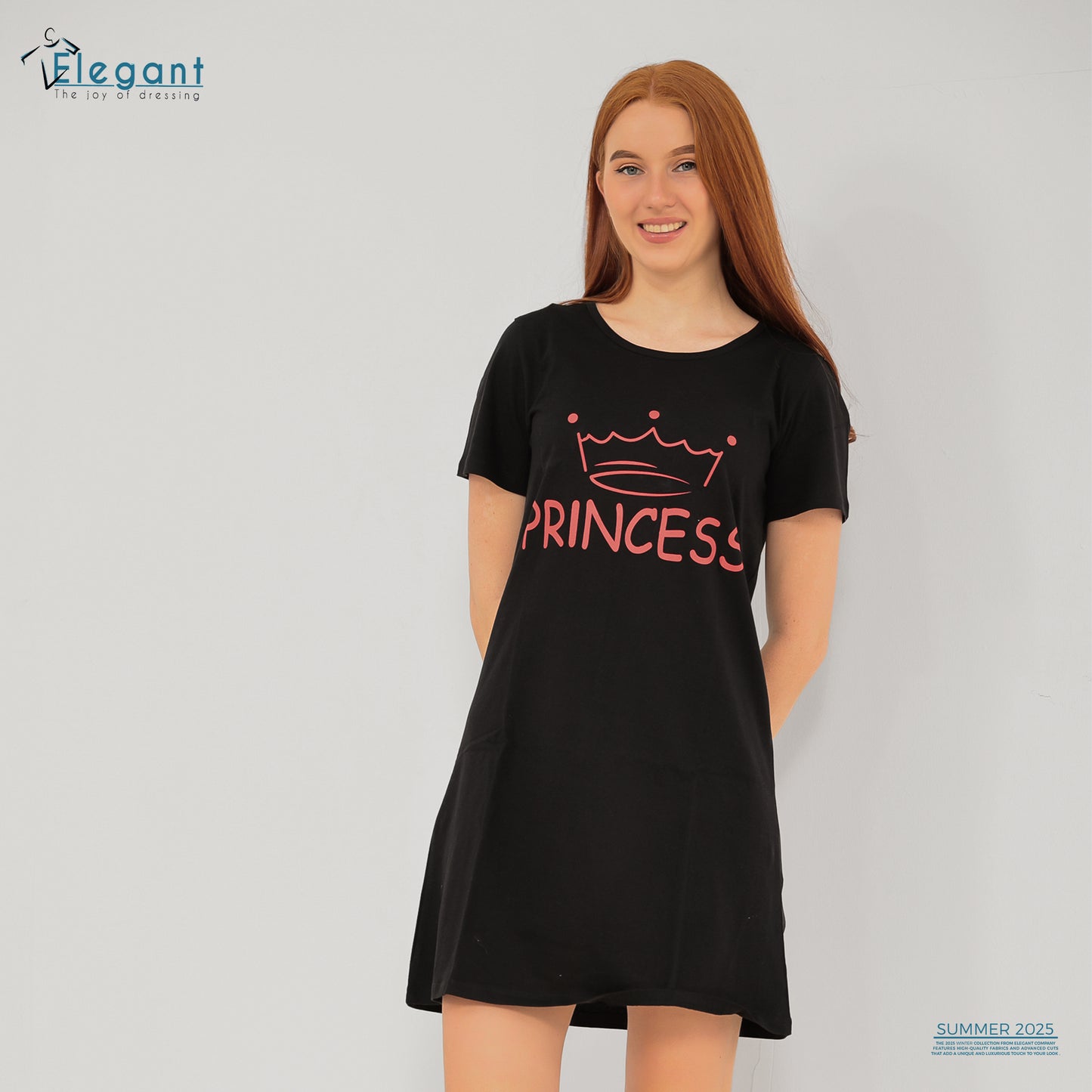 Nightshirt cotton Black - Princess