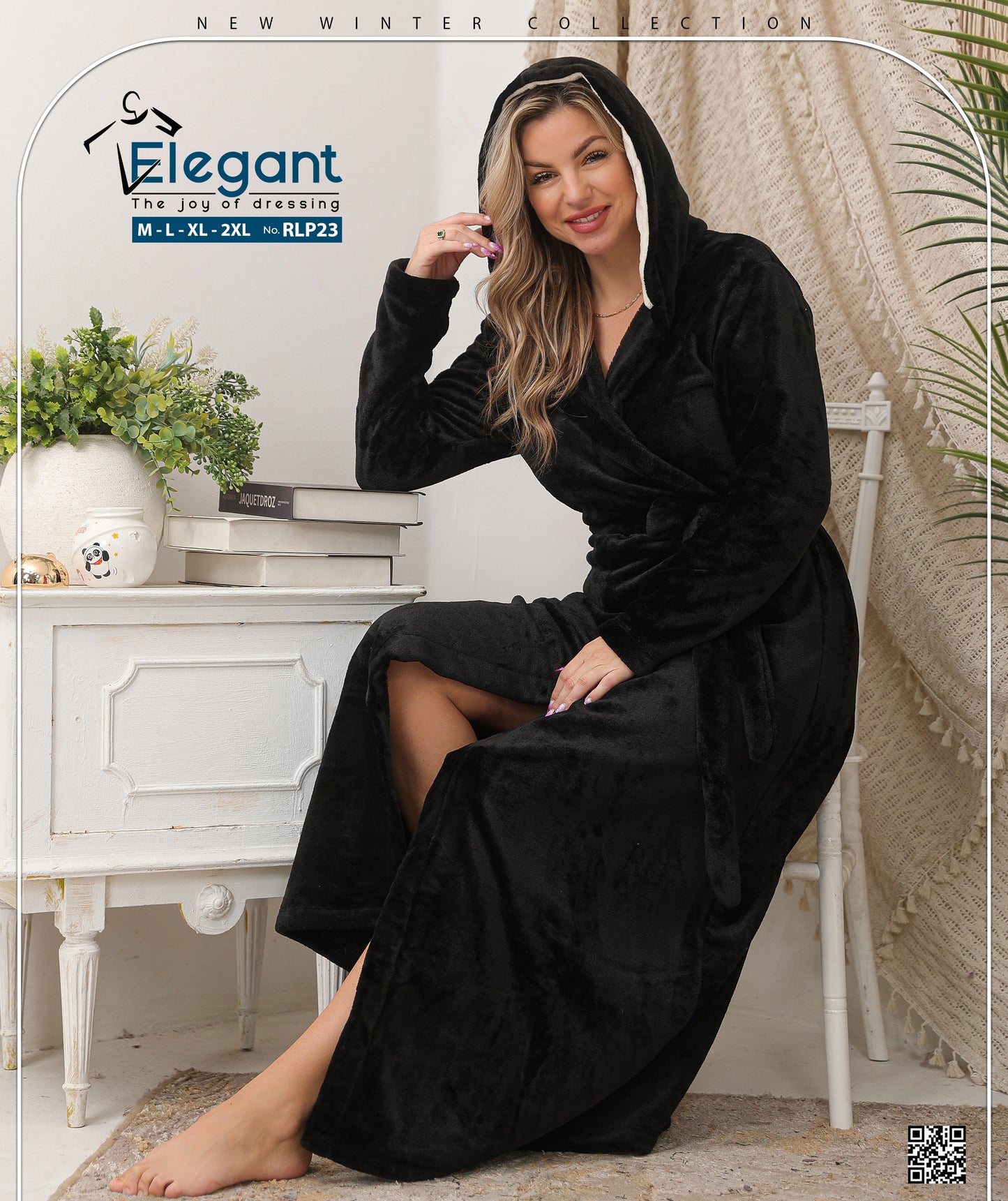 Polar Long Robe Black