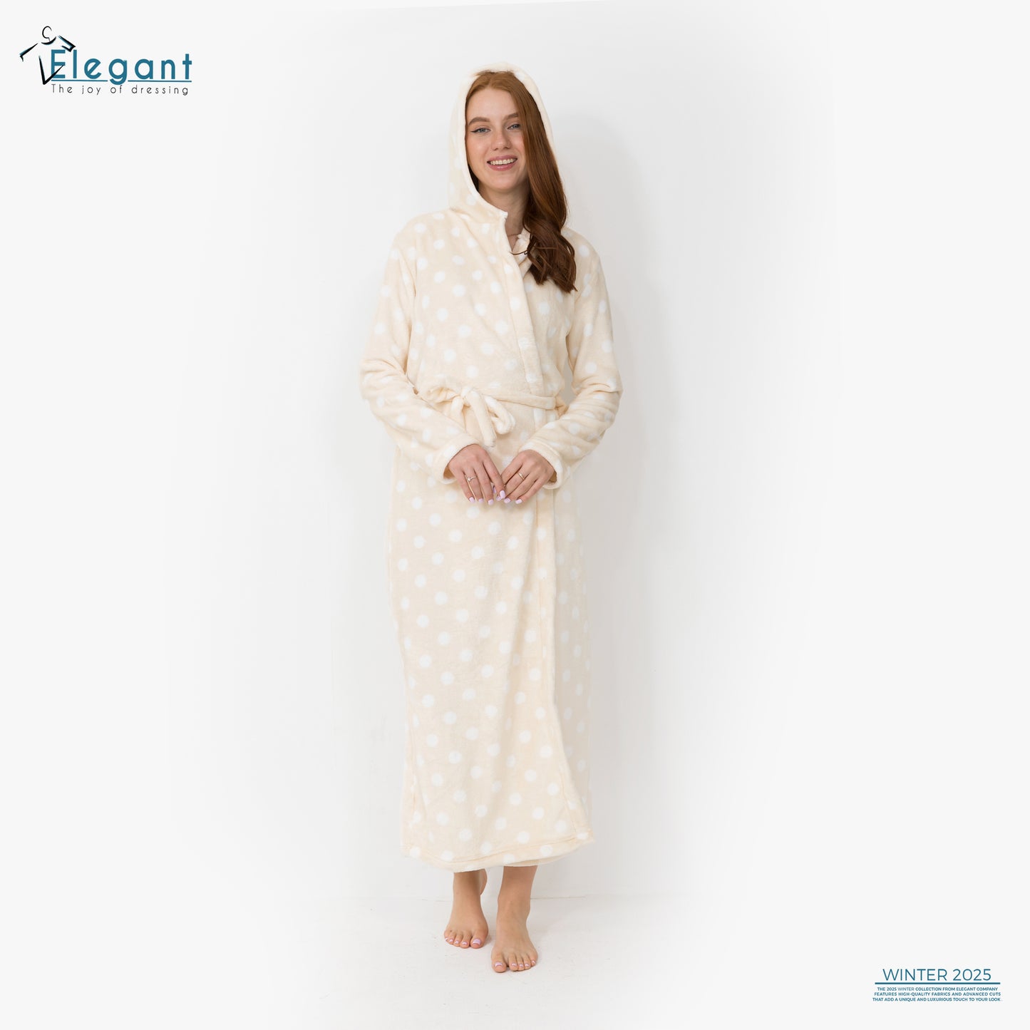 Polar Long Robe - Vanilla Dots