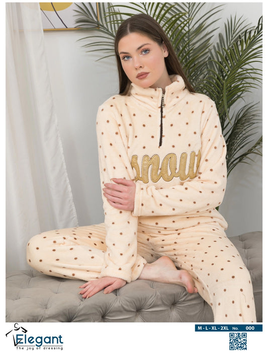 Polar PJ Collar Zipper - Brownie Snow