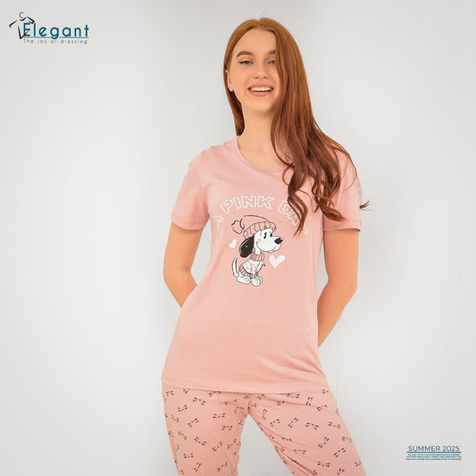 PJs Pants Cotton Pink - Pink Day