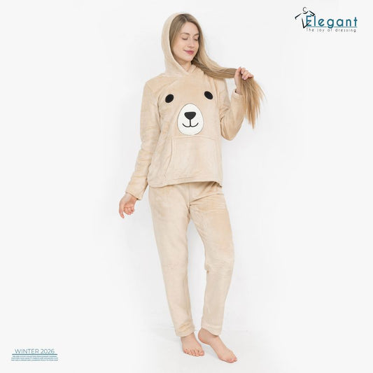 Polar Hoodie PJ Beige - Polar Bear