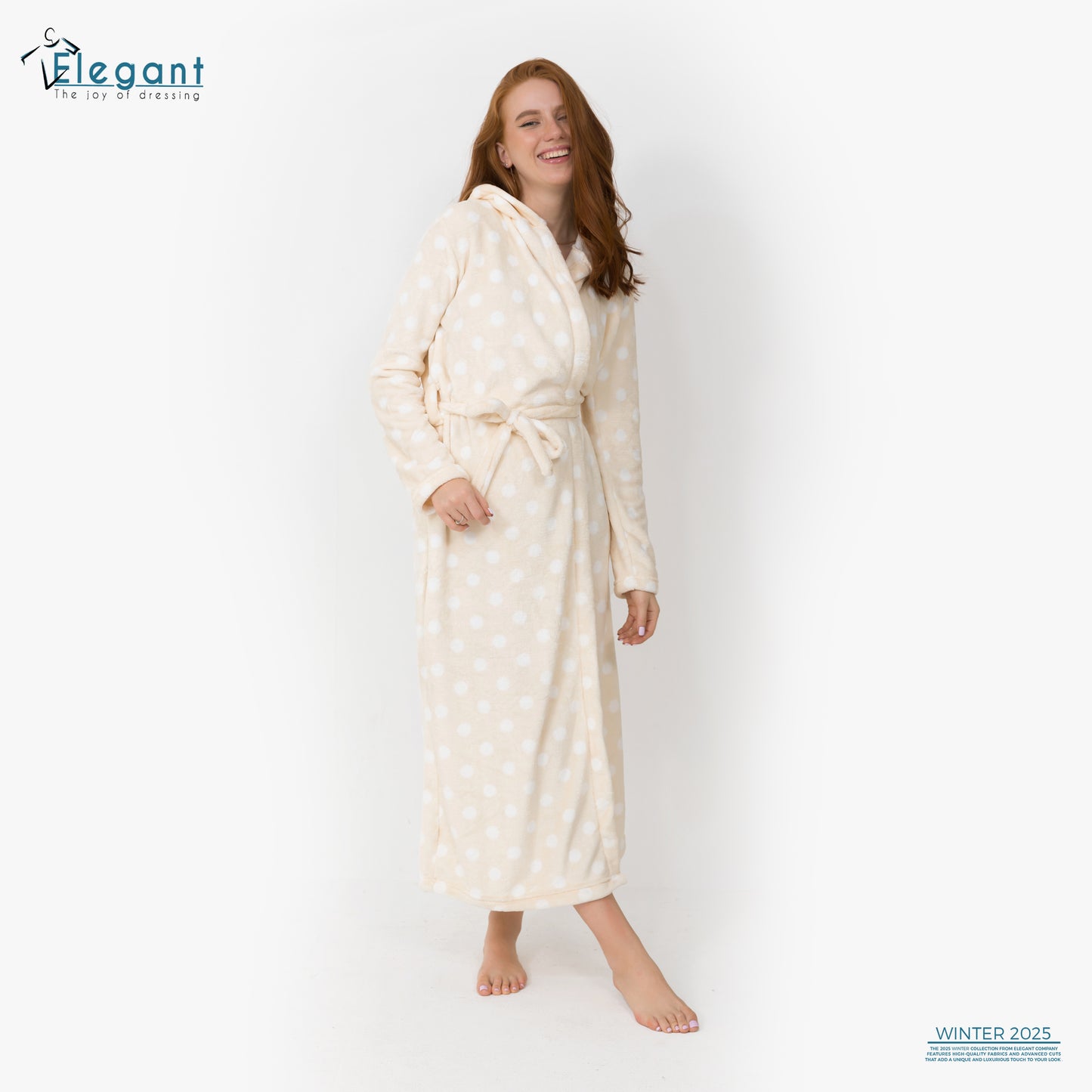 Polar Long Robe - Vanilla Dots