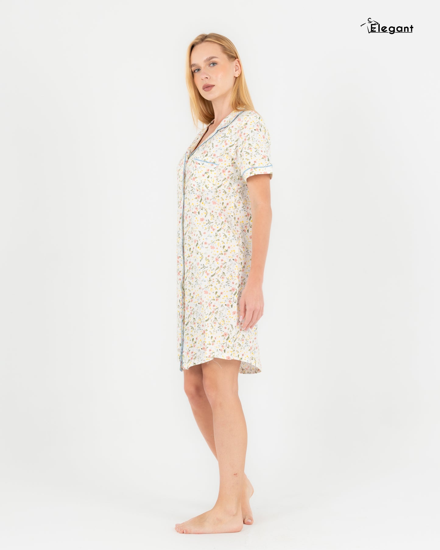 Classic Nightshirt Cotton - Patterned Spring Flori