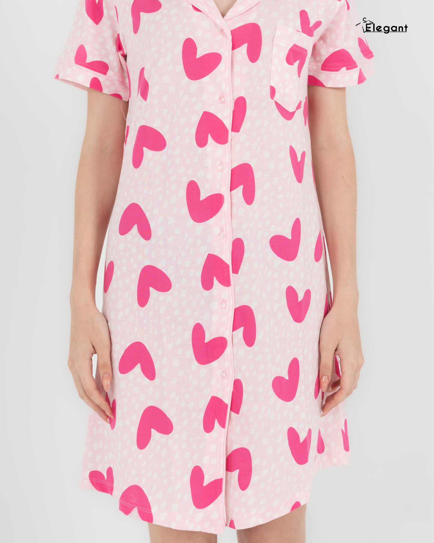 Classic Nightshirt Cotton - Patterned Candy Hearts