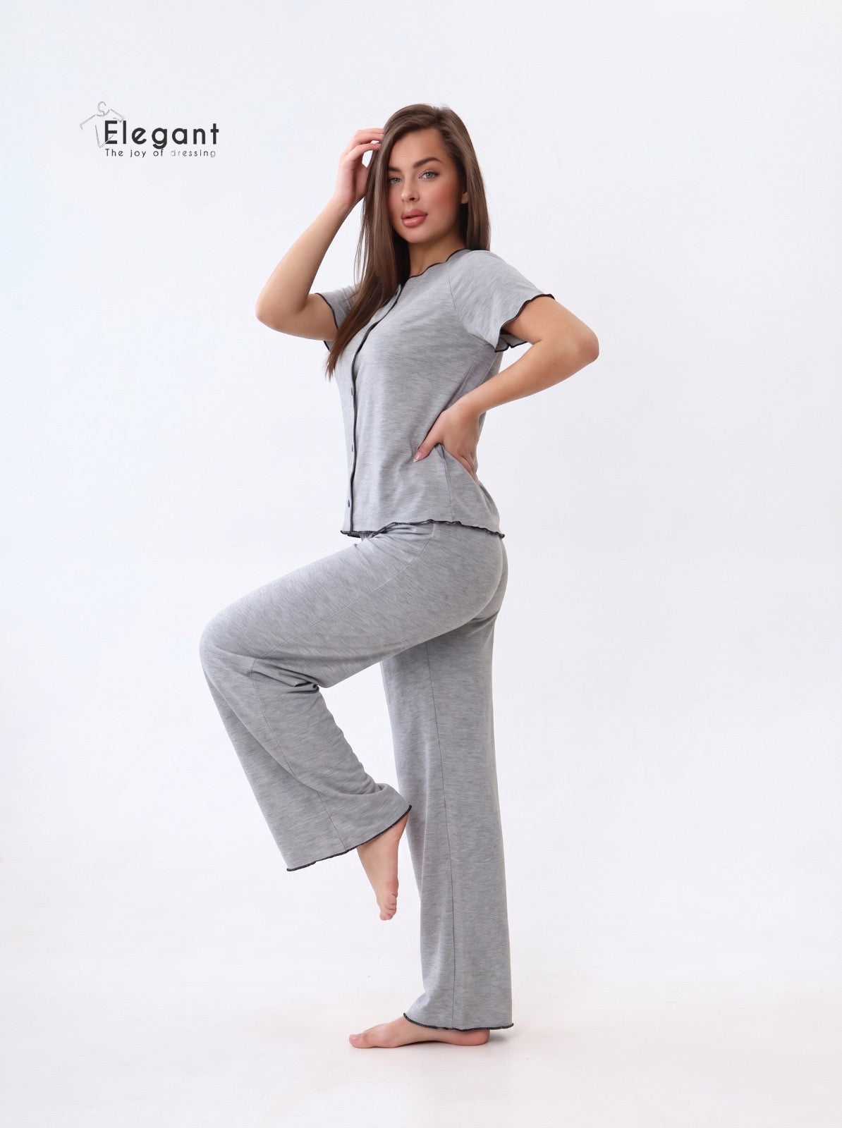 PJs Pants Cotton - Allure SS - Grey Melange
